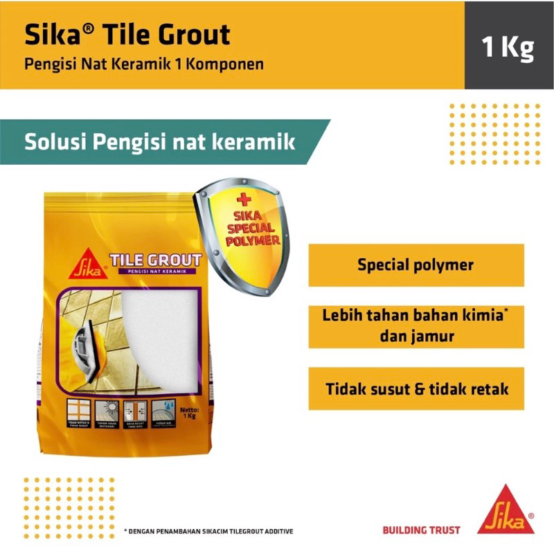 SIKA-TILE GROUT / SEMEN NAT WARNA KERAMIK,GRANIT 1 KG