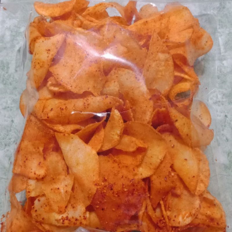 

NgemilSnack_15 | keripik singkong 250 Gr pedas renyah kriuk walang keke