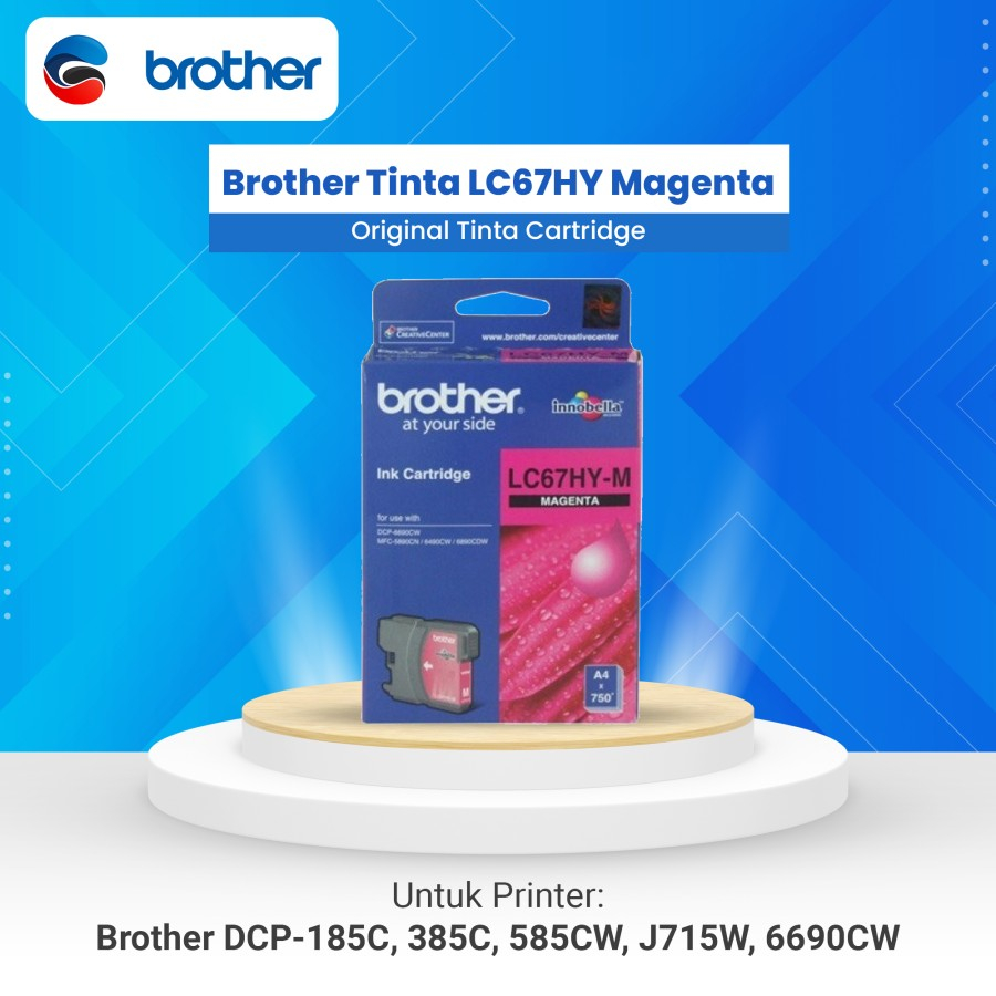 BROTHER Tinta Cartridge LC67HY Magenta Pink LC67 LC 67 High Yield Original DCP 185C DCP J715W DCP 38