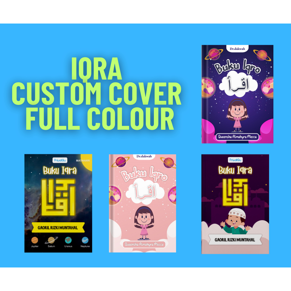 IQRA CUSTOM NAMA DAN FOTO FULL WARNA A5