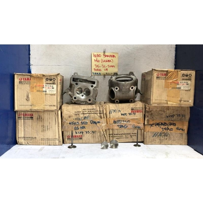 Head Yamaha Mio 66mm (31-35-5mm) (5VV-E1102-20) + klep + platuk roller + noken as