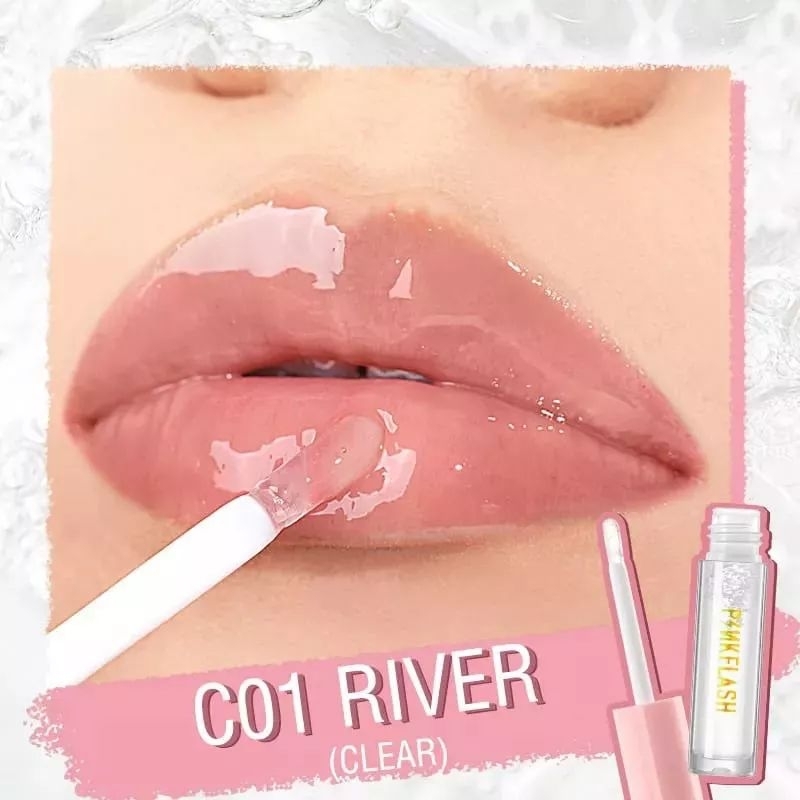 (Original) Pinkflash Lipgloss Lipmatte Lasting Glossy & Matte Lipcream Bening C01 S02 G05 G06 Lip Oi