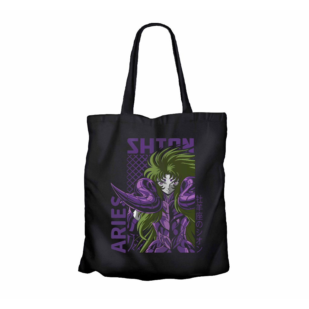Tote bag infinite anime ARIES SHION - SAINT SEIYA material canvas