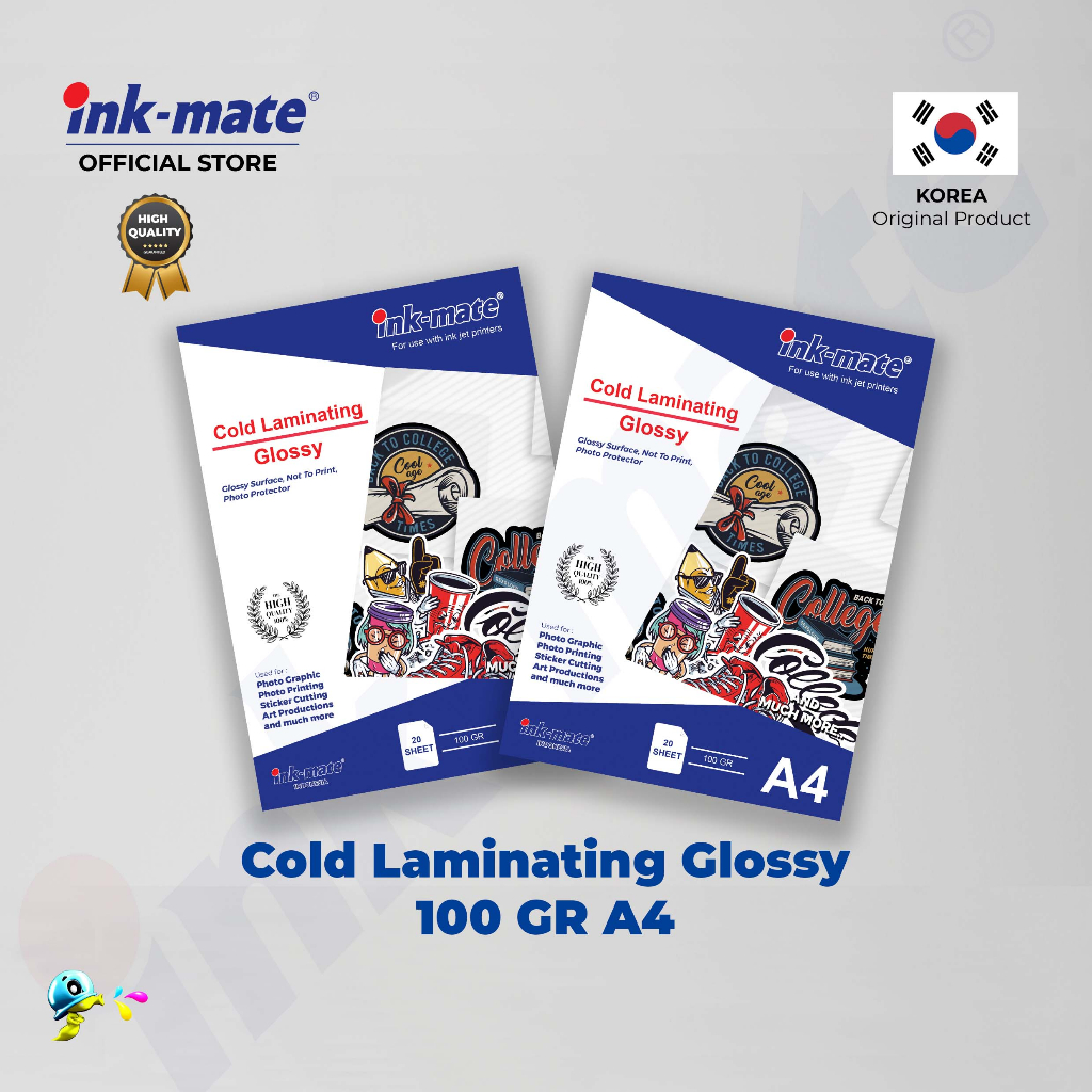 

STICKER COLD LAMINATING FILM MATTE / GLOSSY 100GSM A4