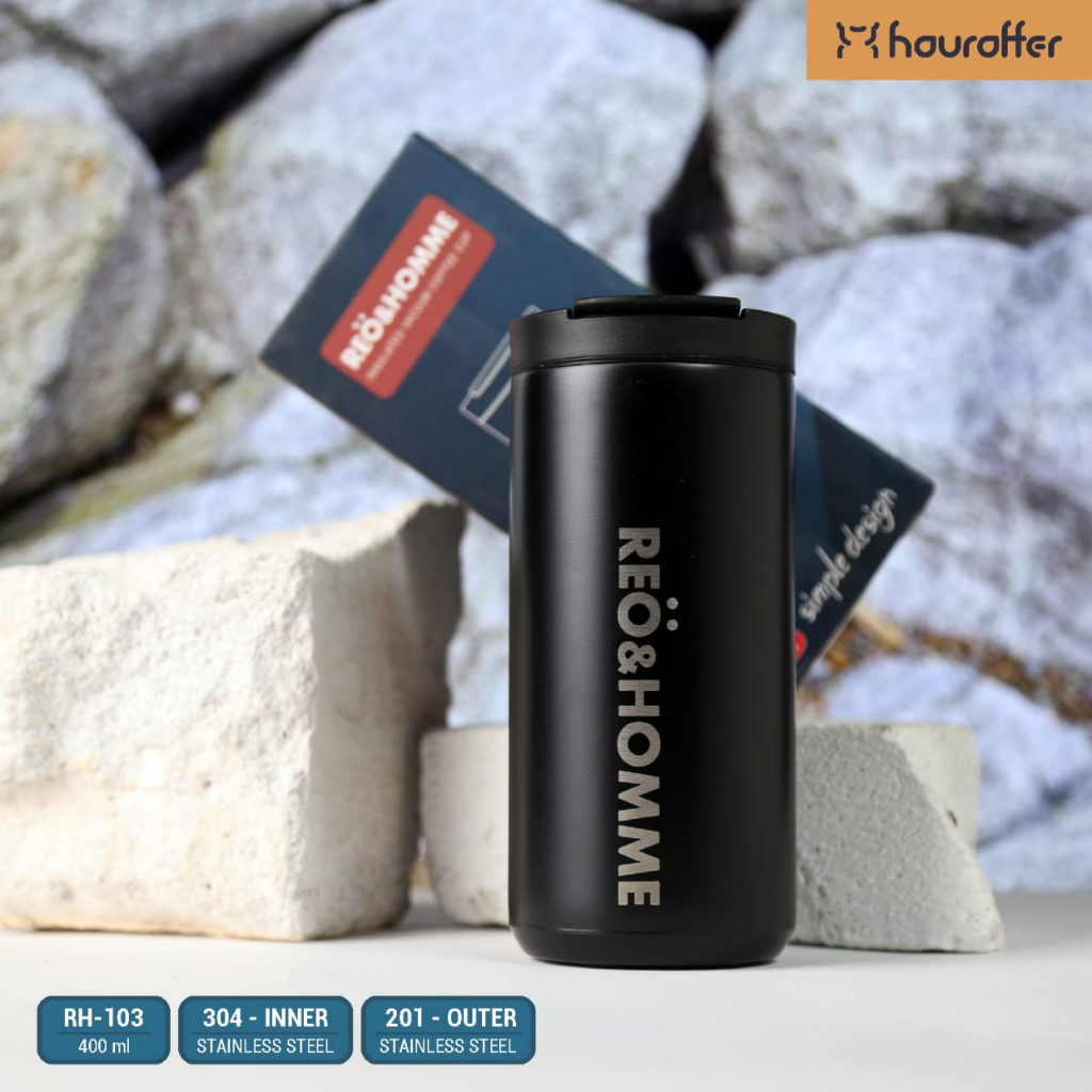 Houroffer Botol Minum Thermos Kopi Dan Teh RH-103 Vacuum Flask Anti Panas Dan Dingin 400ml