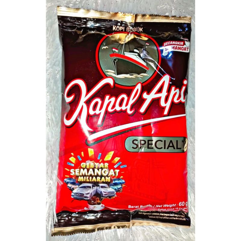 

KOPI HITAM BUBUK KAPAL API TANPA GULA SPECIAL 60G ISI 10 PCS/RENCENG