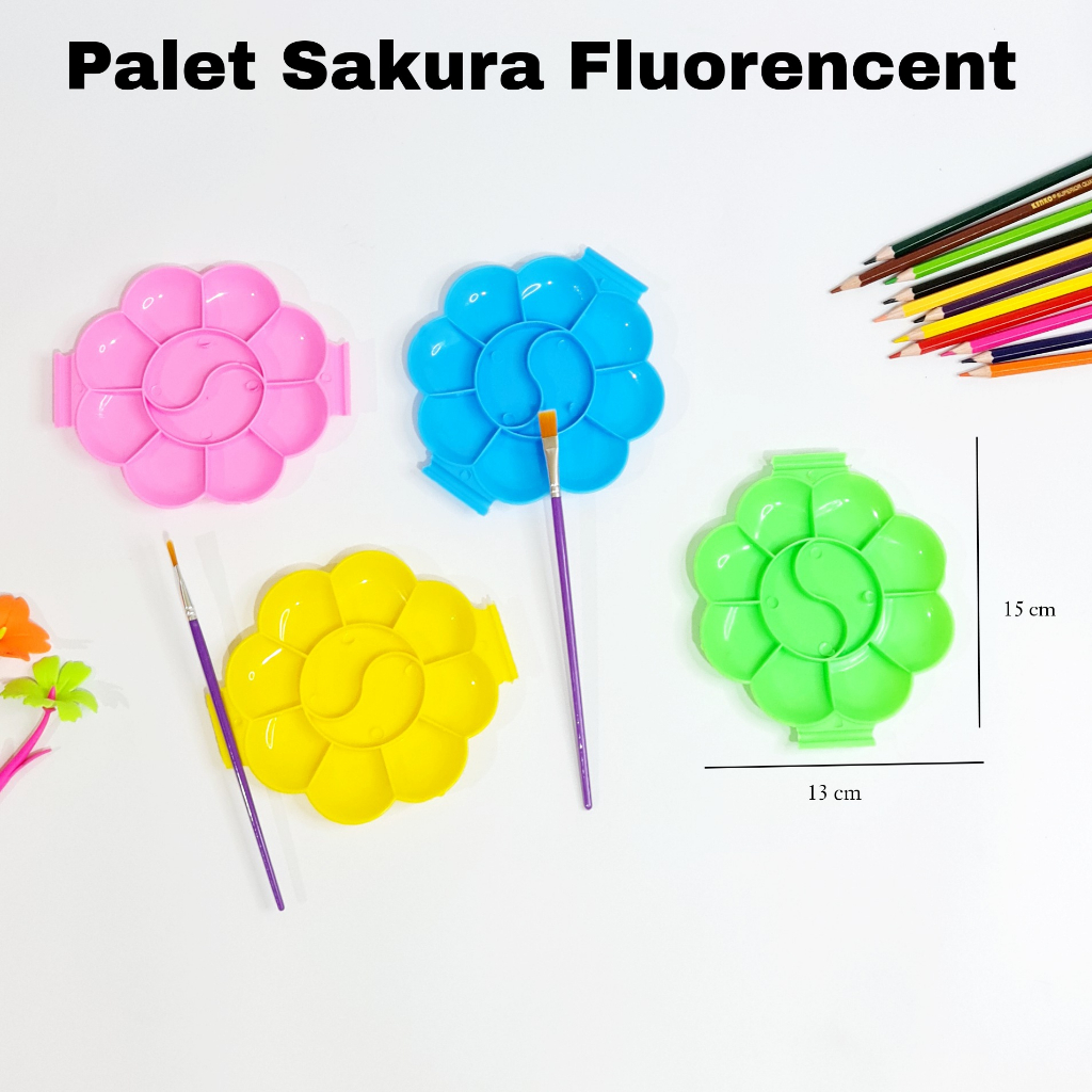 

SOS Palet Cat Air BIOLA Fluorencent /Palet Gambar/Piring Cat Air