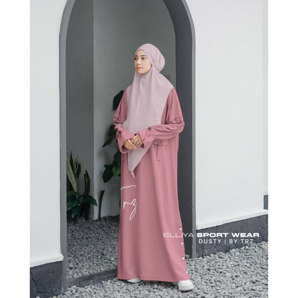 TRZ - Set Elliya Sporty Wear - Gamis -Dress Muslim