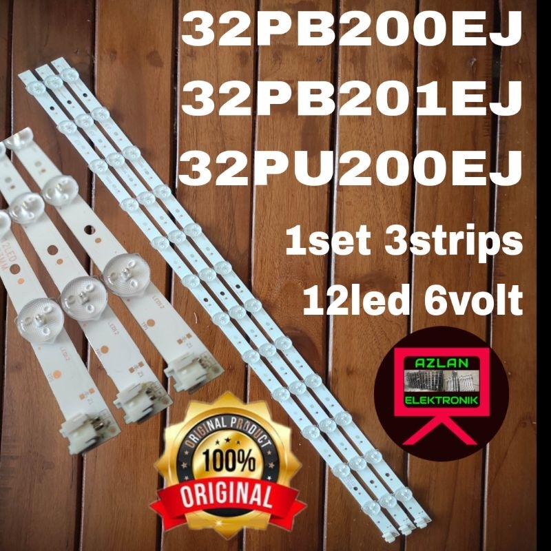 BACKLIGHT LED TV TOSHIBA 32inch, 32PB200EJ 32PB201EJ 32PU200EJ 12led 6volt