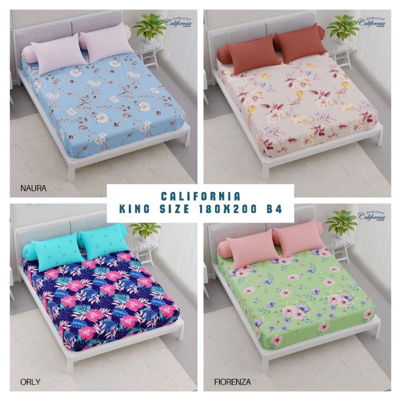 CALIFORNIA Sprei King Bantal 4 180x200 Bantal 4 FLOWERS EDITION