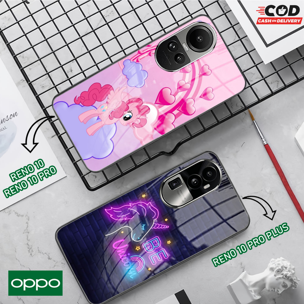 Softcase Glass Kaca -OPPO RENO 10,10 PRO,10 PRO+ [ A50].