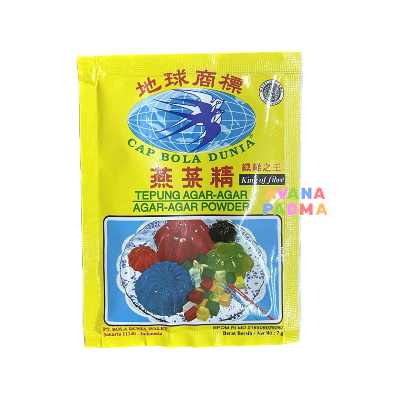 

Cap Bola Dunia Agar-Agar Powder (7g)