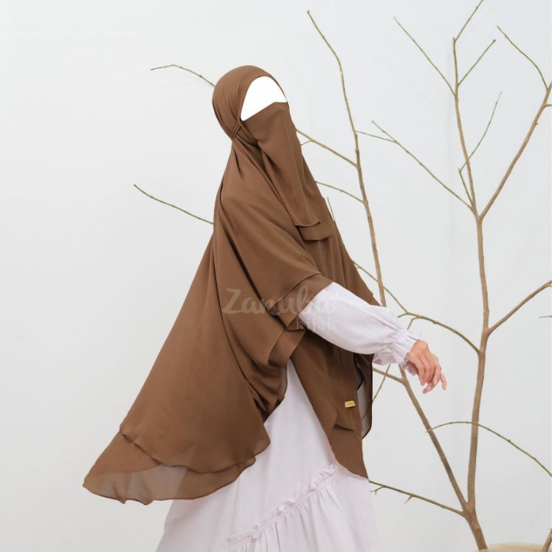 Qizara khimar Non pad by Zanuba Hijab (tali)