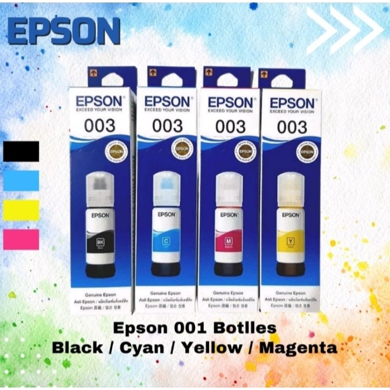 Tinta Epson 003 For Printer Printer L1110 L3110 L3150 L5190 L3100 L310 Original Ink Tinta BCYM Black