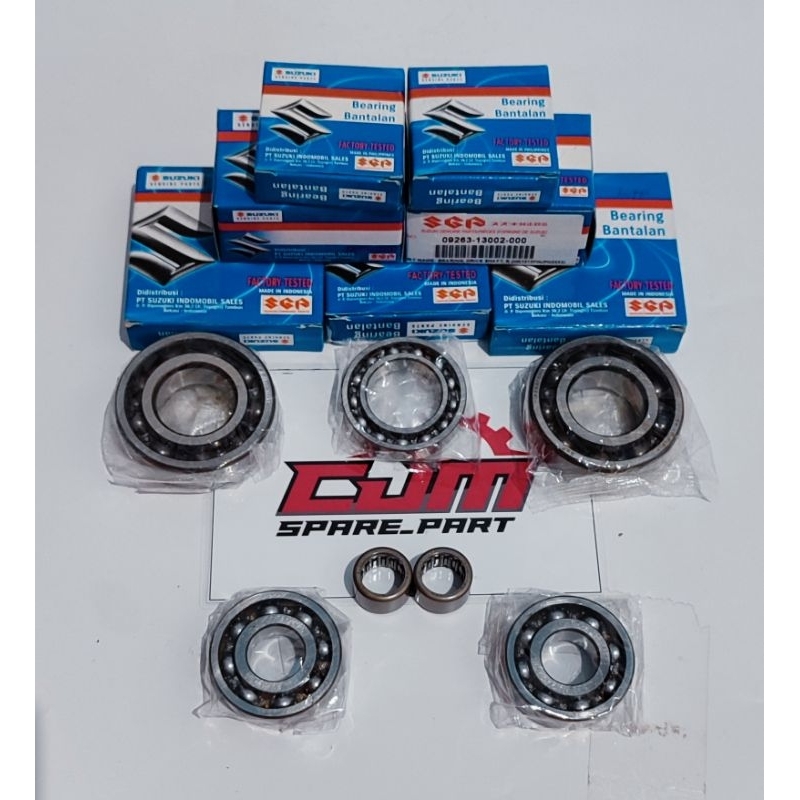bearing lahar laher mesin rasio kruk as satria 2tak 2 tak hiu lumba lscm original Suzuki sgp