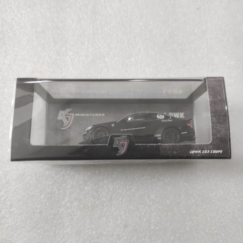 KJ Miniatures 1/64 LBWK Mercedes-Benz C63 Coupe Matte Black