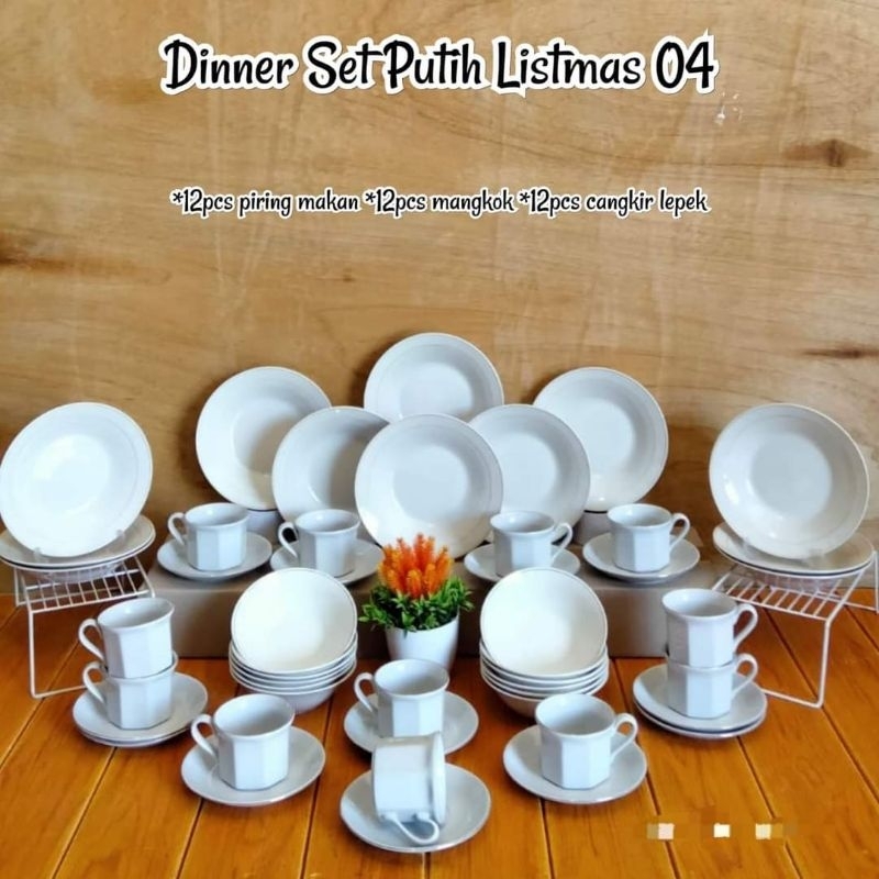 Paket Piring Putih Dinner Set Putih