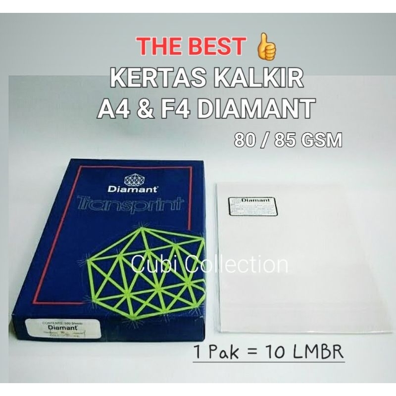 

KERTAS KALKIR A4 & F4 DIAMANT / TRACING PAPER DIAMANT