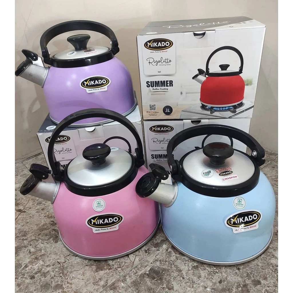 Maspion Teko Siul 2.5 Liter, 3 Liter/ Teko Siul Mikado Rigoletto / Ceret Bunyi, Liter tempat rebus a