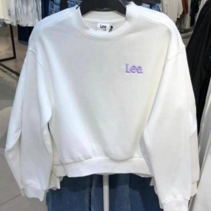 Sweater Oversize Crop  Switer oversize Lee / Sweater Wanita / crewneck wanita / Oversize wanita / fa