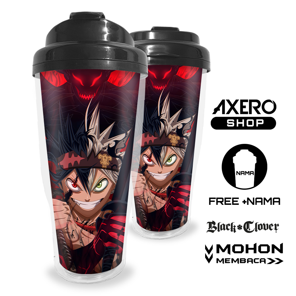 Tumbler BLACK CLOVER - ASTA / botol minum Merchandise anime / type P
