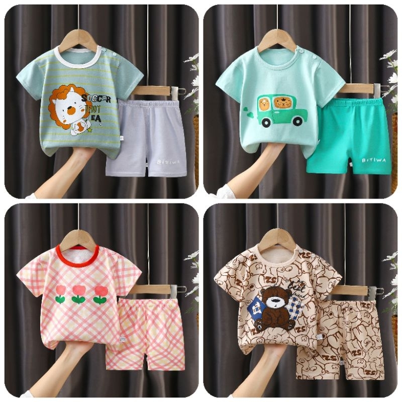 Setelan harian anak laki laki import setelan anak perempuan import baju santai baju harian lengan