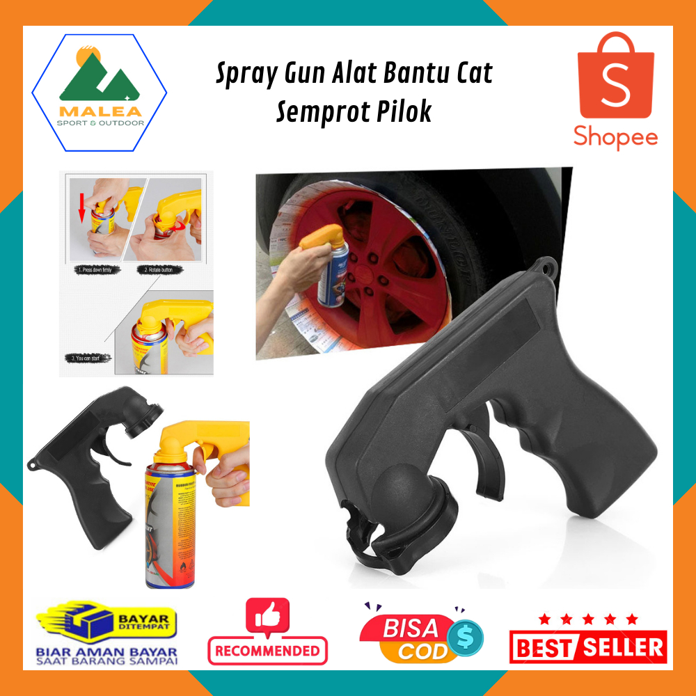 Spray Gun Alat Cat Semprot Pilok/ Adaptor Semprotan Mobil Aerosol Profesional Pegangan Cat Airbrush