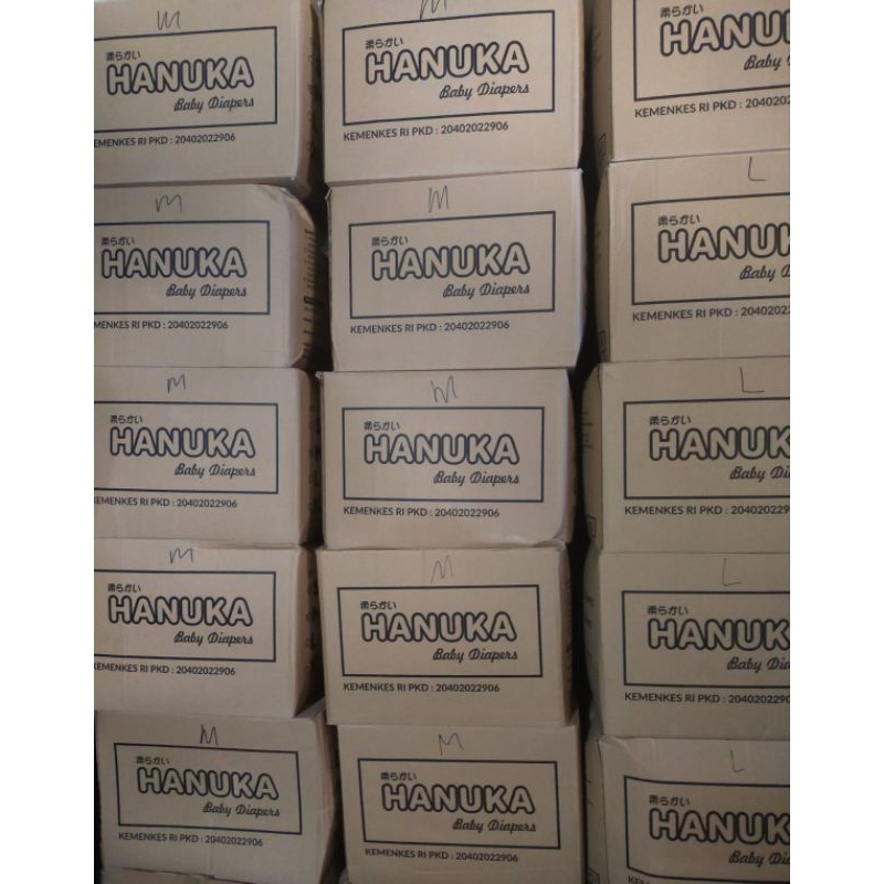 GROSIR POPOK HANUKA 1KARTON ISI 300pcs SIZE S M L XL