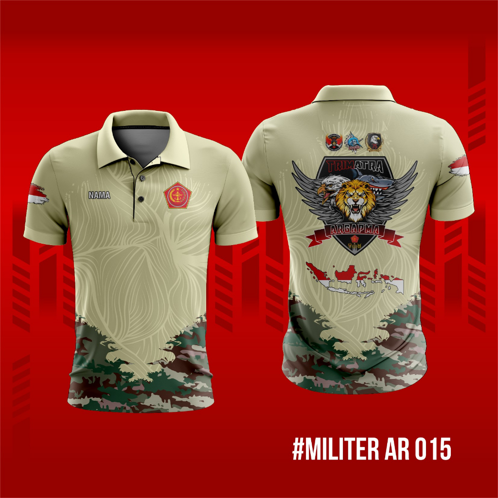 Jersey Militer TRI MATRA TNI Full Printing | Jersey MIliter Custom | Jersey Militer Full Printing