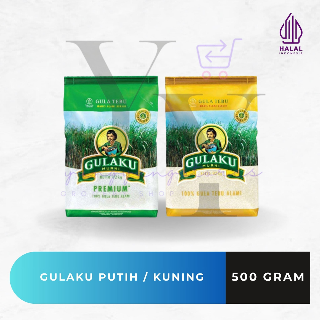 

[KECIL] Gulaku Premium Putih / Kuning Tebu 500 gram