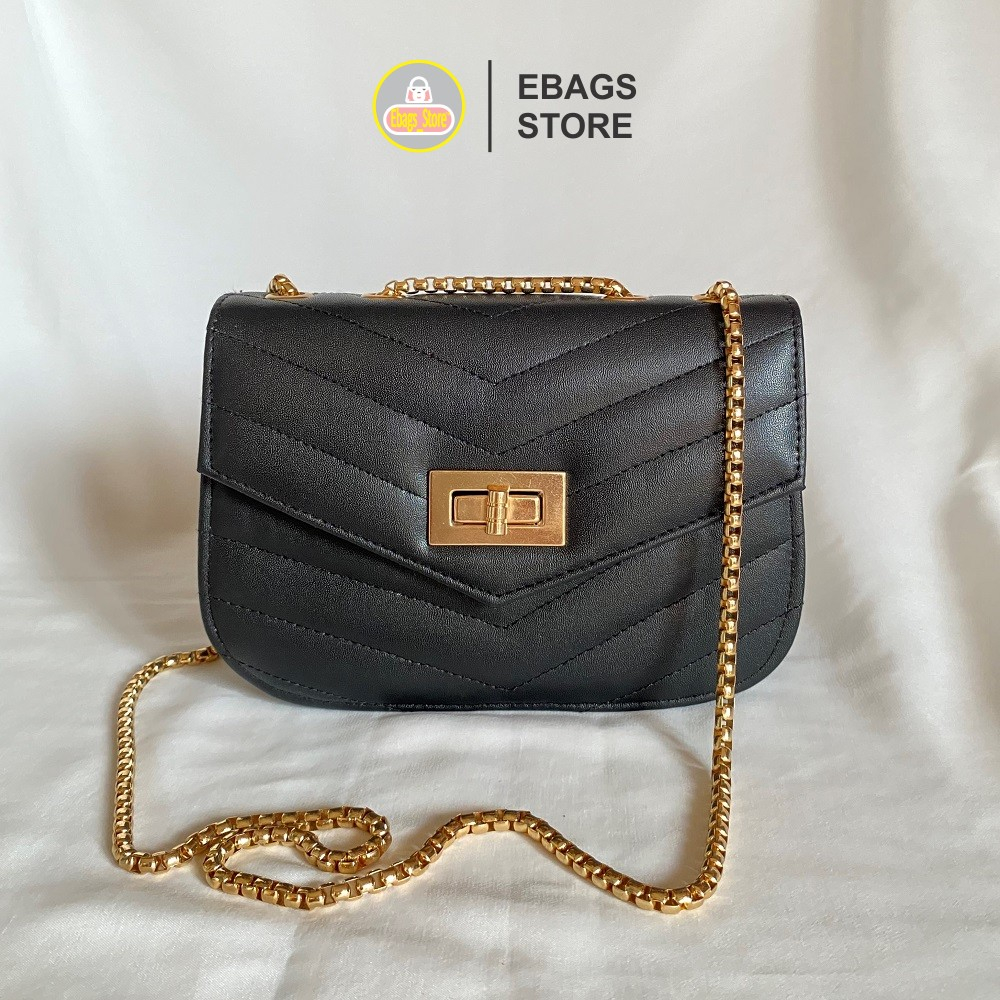 Tas selempang tali rantai model Hana slingbag tas selempang shoulderbag sling bag wanita cewek cewe 
