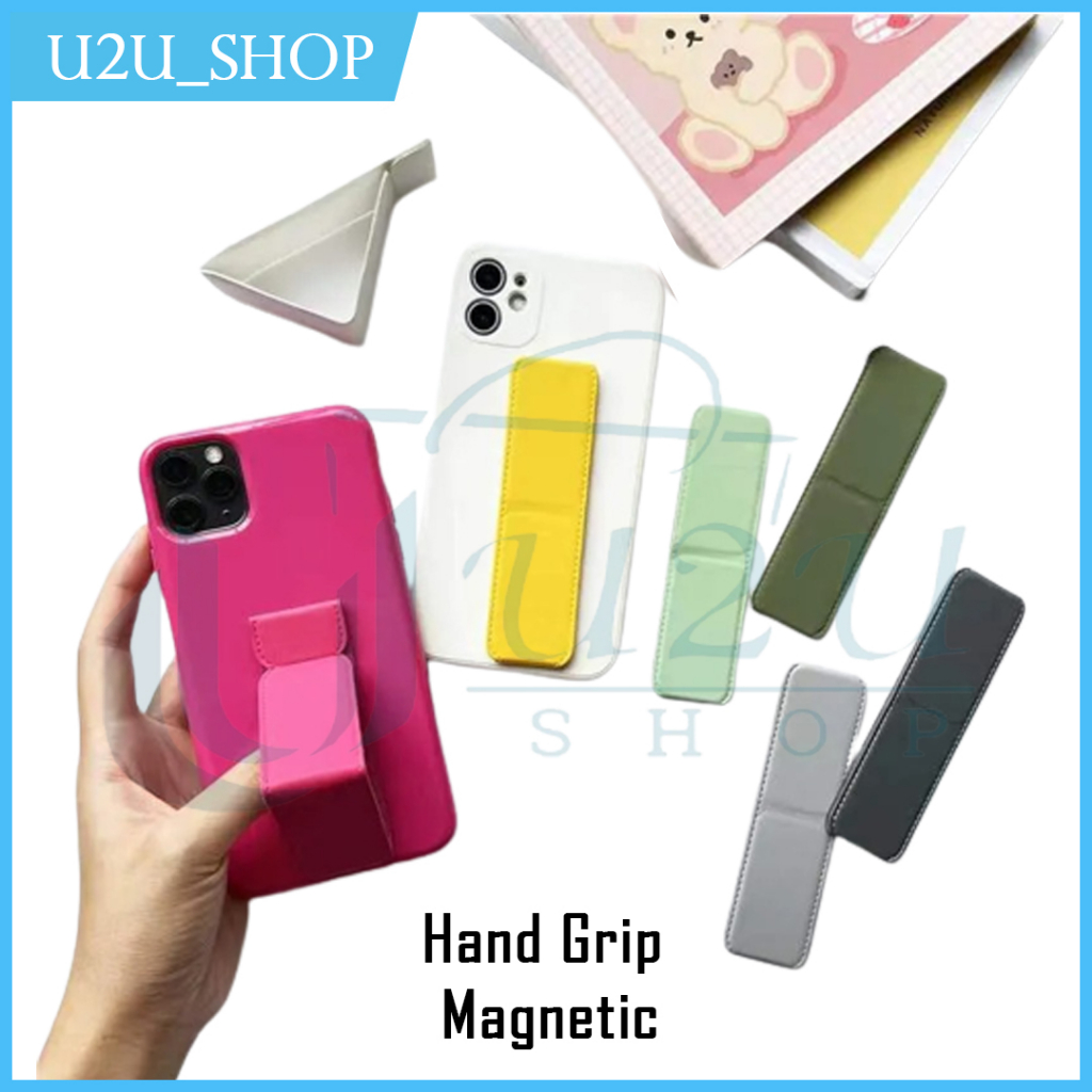 Magnetic Phone Grip - Stand Holder Handphone - Hand Grip Stand Magnetic 2 In 1