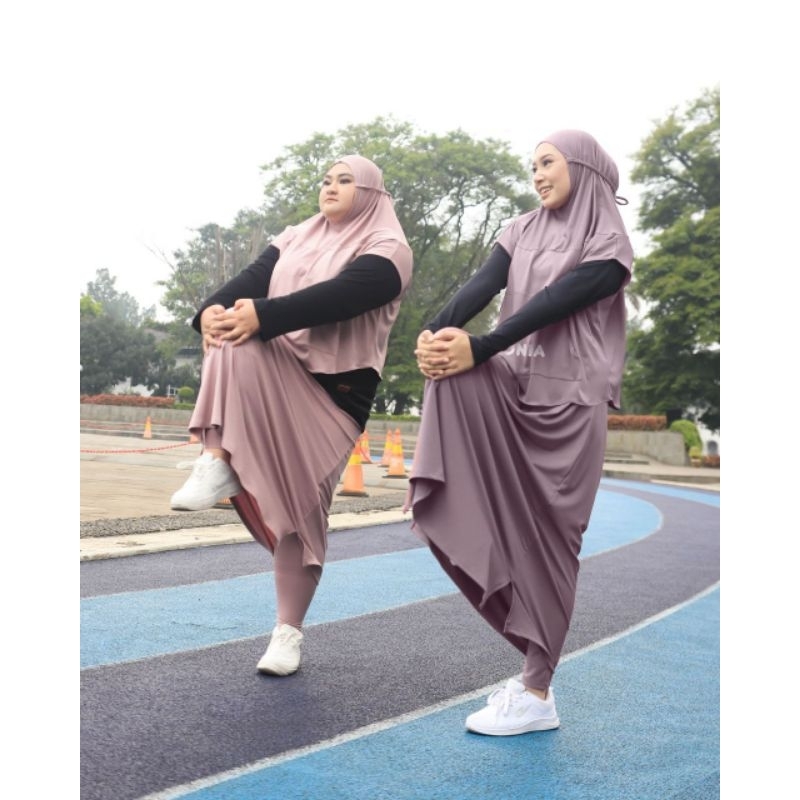 ROCELA Legging by WNJ Leging Rok Celana Olahraga Syari Sport Wanita Muslimah Panjang Polos