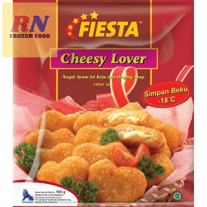 

FIESTA Cheesy Lover 500 gr II Fiesta naget ayam isi keju dan daging asap