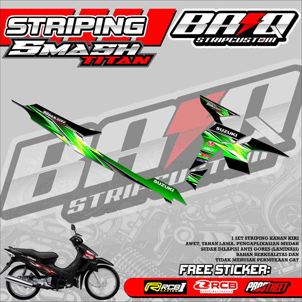 STICKER STRIPING SMASH TITAN - STRIPING SMASH TITAN PREMIUM GRAFIK 04