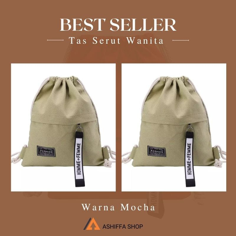 Tas Ransel Tali Serut Wanita Premium Ashiffa Gabriela TB062