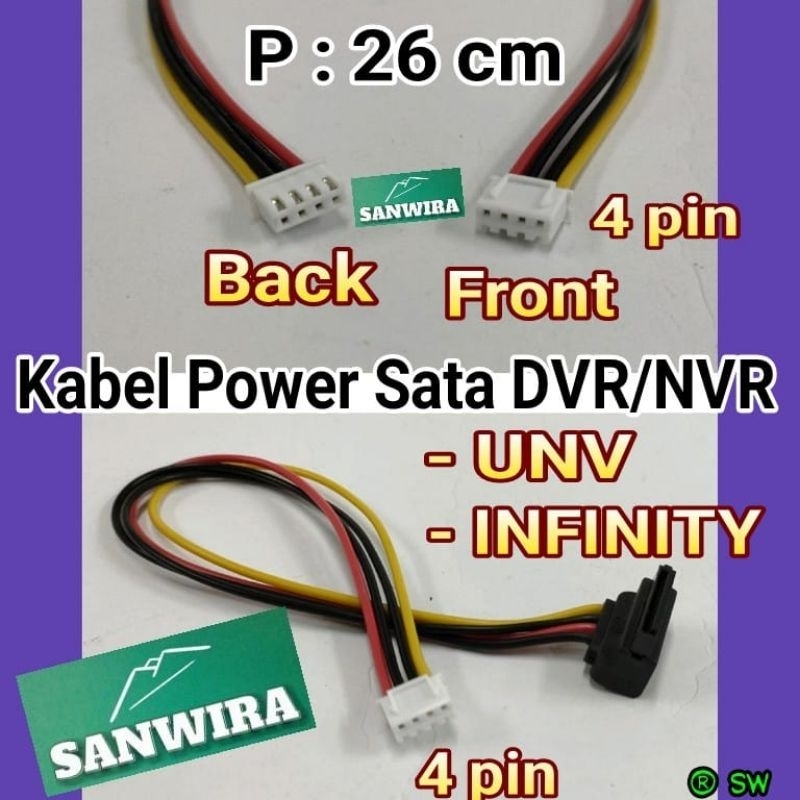 Kabel Power Sata DVR NVR UNV 26 cm / kabel power sata nvr unv / kabel power sata dvr infinity / infi