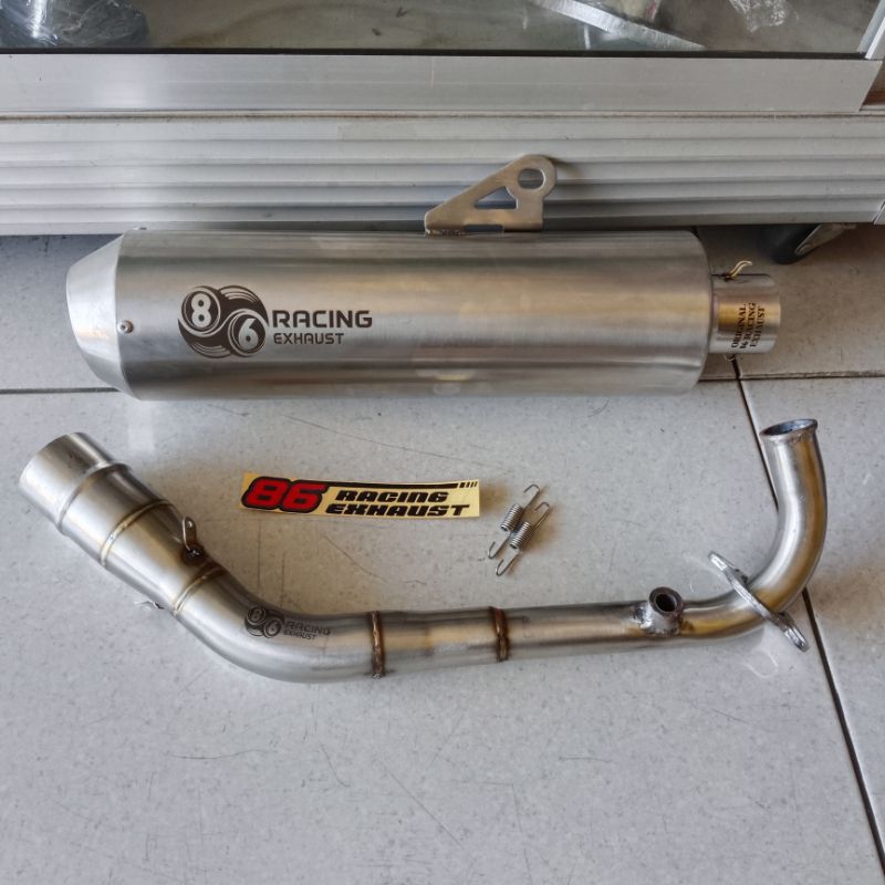 knalpot standar racing original 86 racing exhaust suara bass untuk semua tipe motor matic pcx lexy n