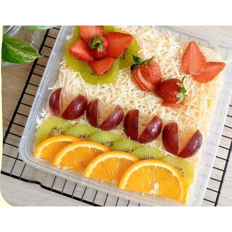 

Salad Buah Enak komplit keju berlimpah