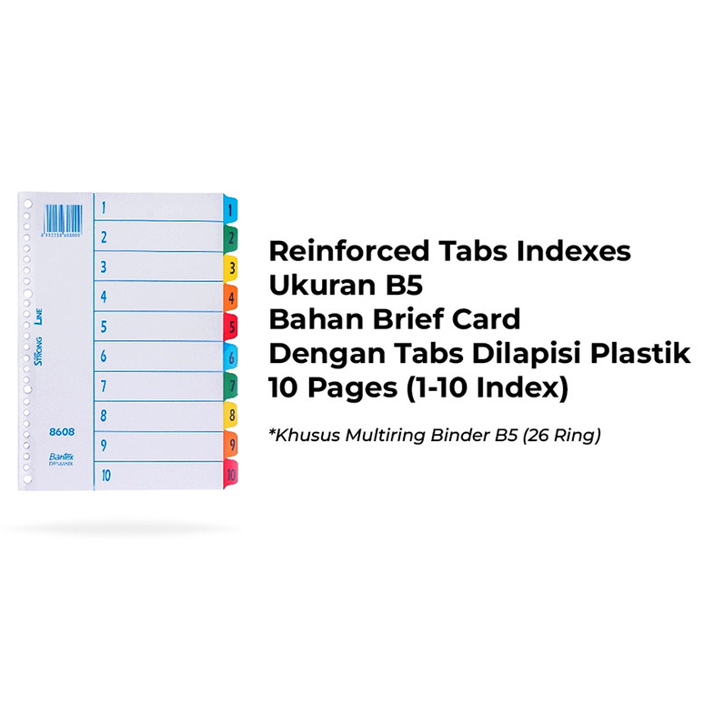 

Bantex Divider B5 26 Lubang Pembatas Binder 10 Lembar