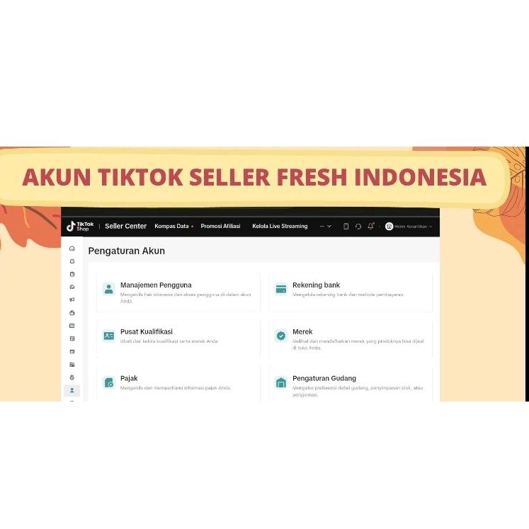 Akun Tiktok Seller Affiliate Indonesja