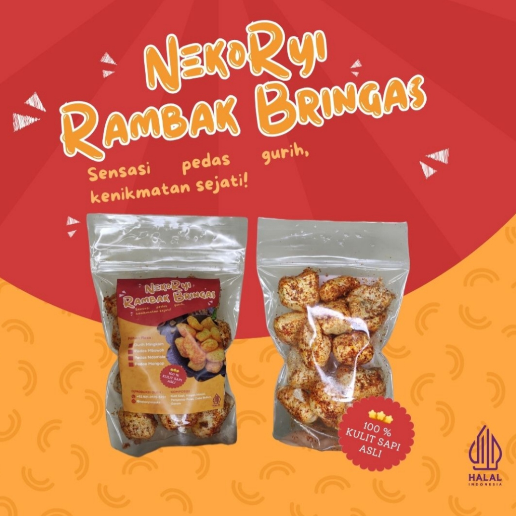 

Kerupuk Rambak Pedas - Rambak Bringas (50gr)