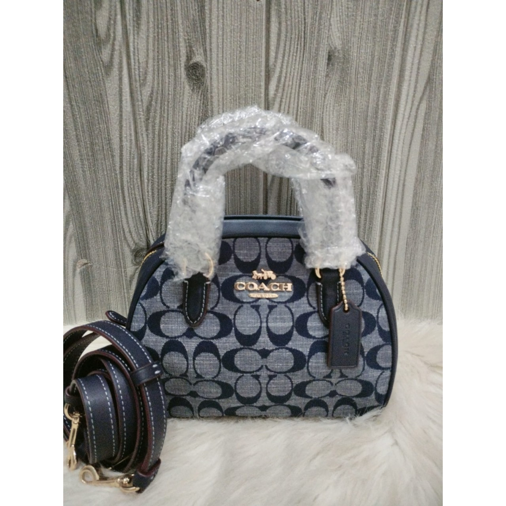 tas branded Sydney satchel Chambray, denim multi