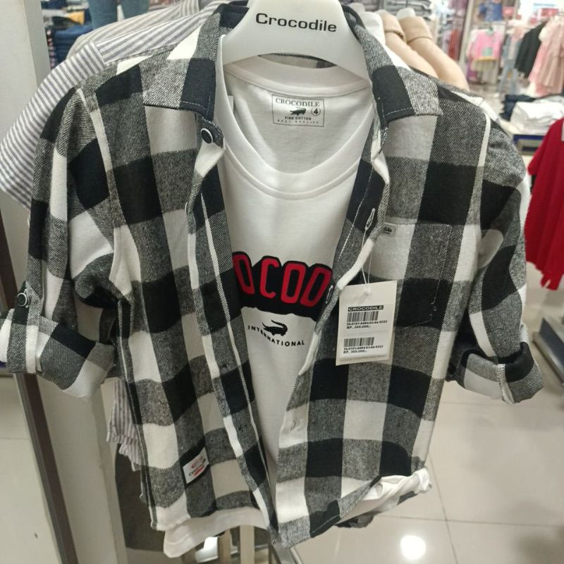 kemeja flanel anak crocodile
