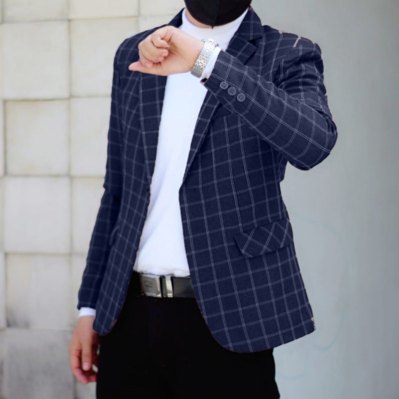 jas pria kotak kotak