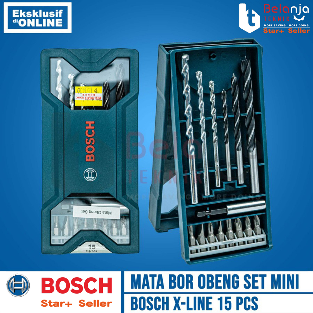 Bosch Mata Bor Obeng Set Mini 15 PCS X LIne Screwdriver Bit Magnetic