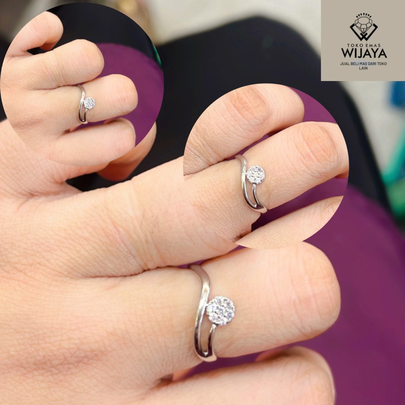 CINCIN EMAS PUTIH WANITA ASLI KADAR 750