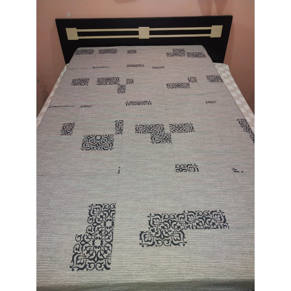 Piyugardening Sprei Risleting Sarung Kasur Bahan Perca My Love Ukuran 120X200