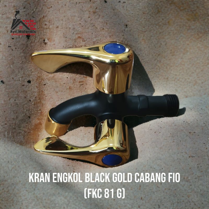 Kran taman engkol black gold fio / Kran air taman fio / Kran model black gold / Kran