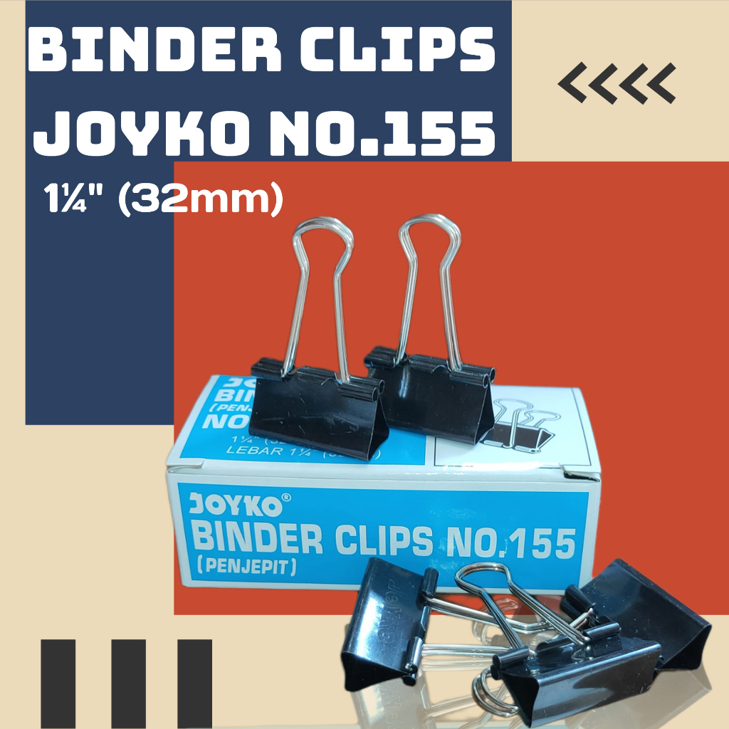 

BINDER CLIPS JOYKO No.155/ PENJEPIT/ KLIP KERTAS